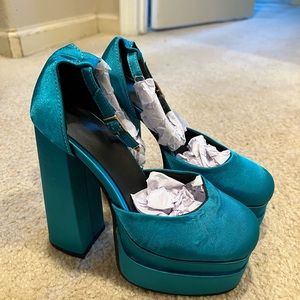 Teal Platform Heels
